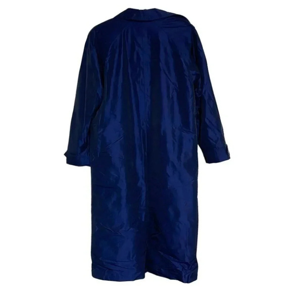 FS Rainwear 10P metallic blue long trench coat with removable zip liners - Picture 4 of 9